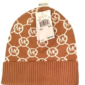 Women’s Michael Kors MK Logo Cuffed Signature Beanie with Tag